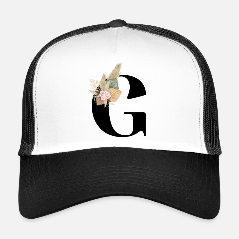 lettre G fleuris Casquette trucker 