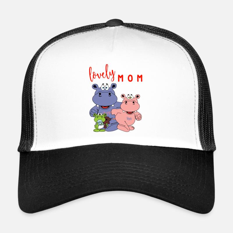 Lovely mom Hippo Nilpferde Alleinerziehend Mutter Trucker Cap