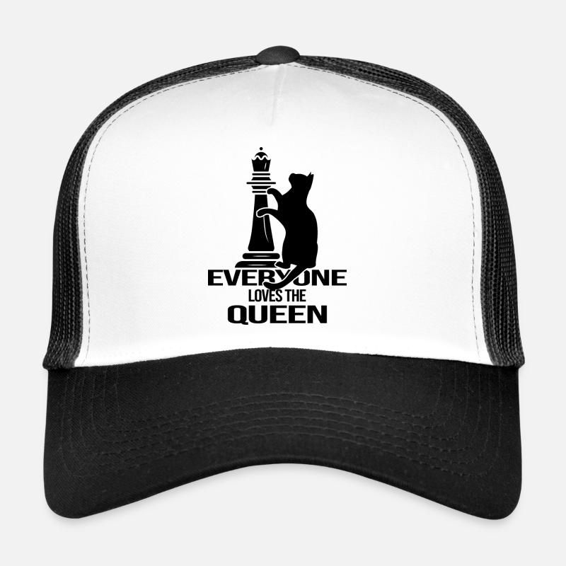 schach schachfigur schachmatt chess-queen katze Trucker Cap