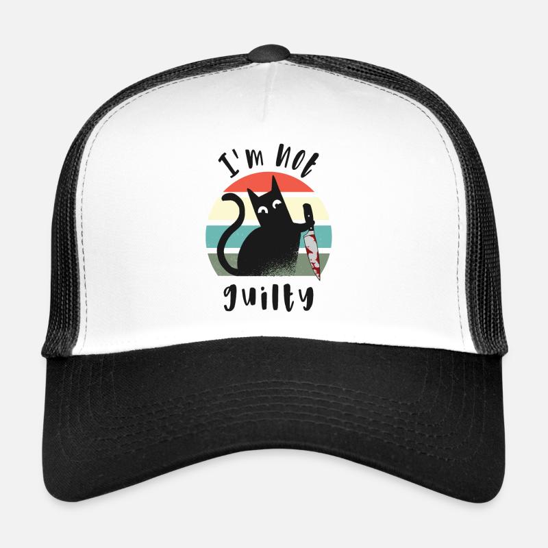 Je suis innocent, chat avec couteau Casquette trucker 