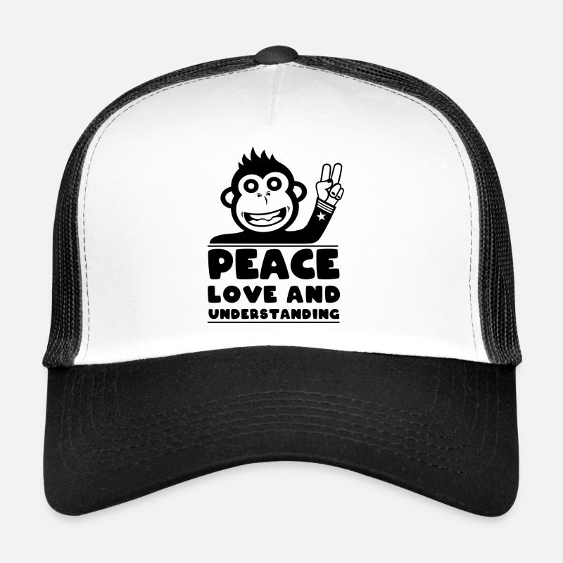 Frieden, Liebe und Verständnis - Trucker Cap - Weiß/Schwarz