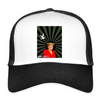 Danke Mutti Oliv Schwarz - Trucker Cap - Weiß/Schwarz - Vorne