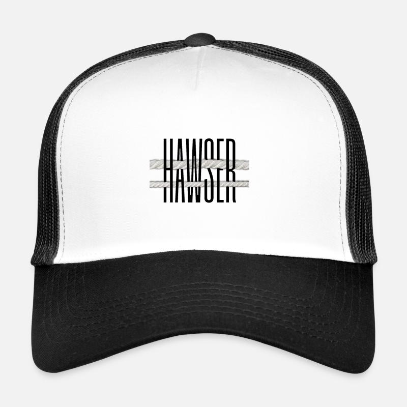 Aussière - Casquette trucker  - blanc/noir