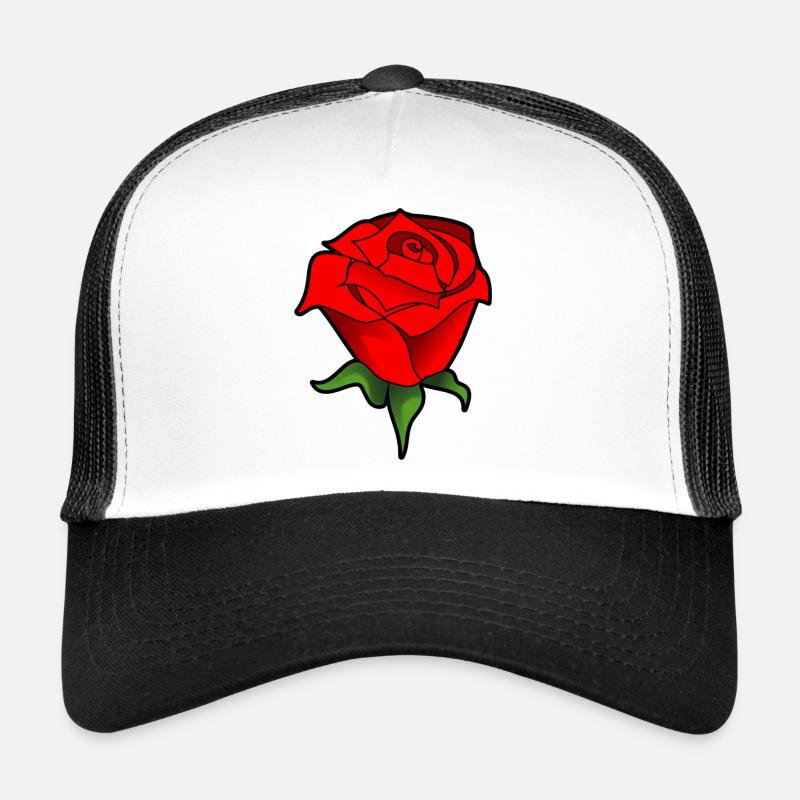 Red Rose Trucker Cap