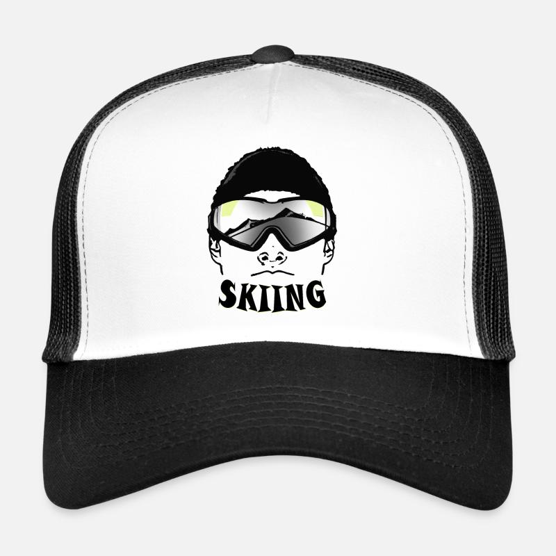Old Mountain and Authentic Ski Goggles Trucker Cap