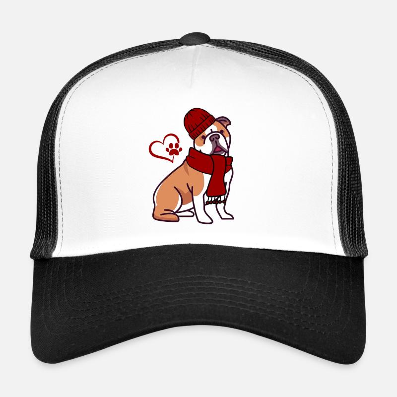 Chien d’hiver - Bouledogue anglais Casquette trucker 