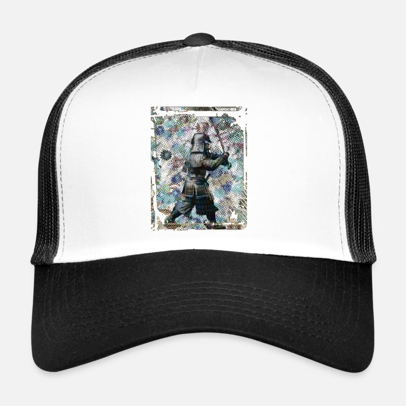 Japanische Samurai Statue Collage Art 92 Trucker Cap