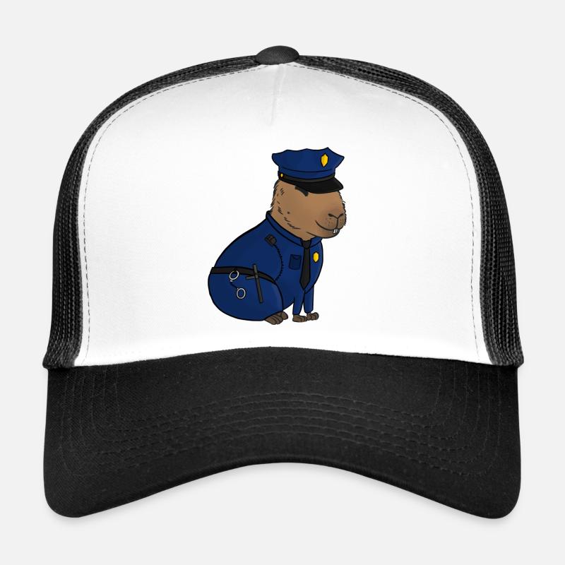 Policeman Capybara Trucker Cap
