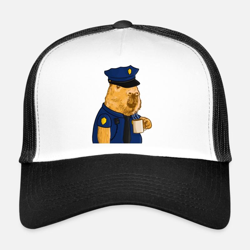 Capybara Police Trucker Cap