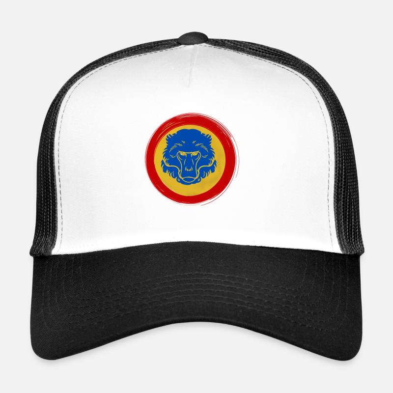 Monkey#2 - Trucker Cap - Weiß/Schwarz