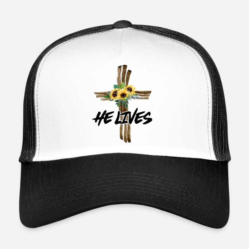 He Lives Trucker Cap