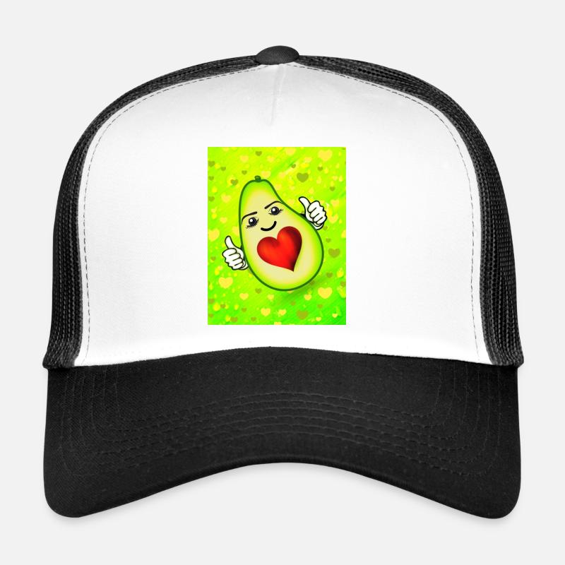 Cute avocado with heart Trucker Cap