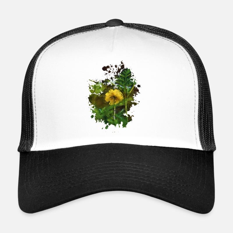 Blume - Trucker Cap - Weiß/Schwarz
