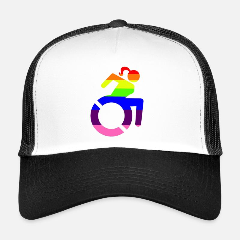 Rollstuhlmädchen LGBTQ-Symbol # Trucker Cap