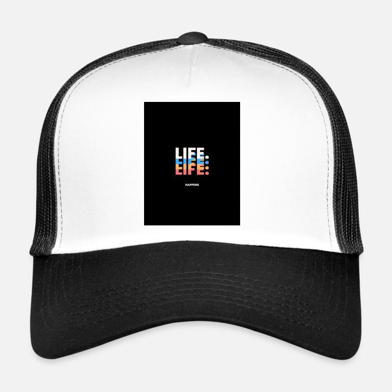 LEBEN - Trucker Cap - Weiß/Schwarz