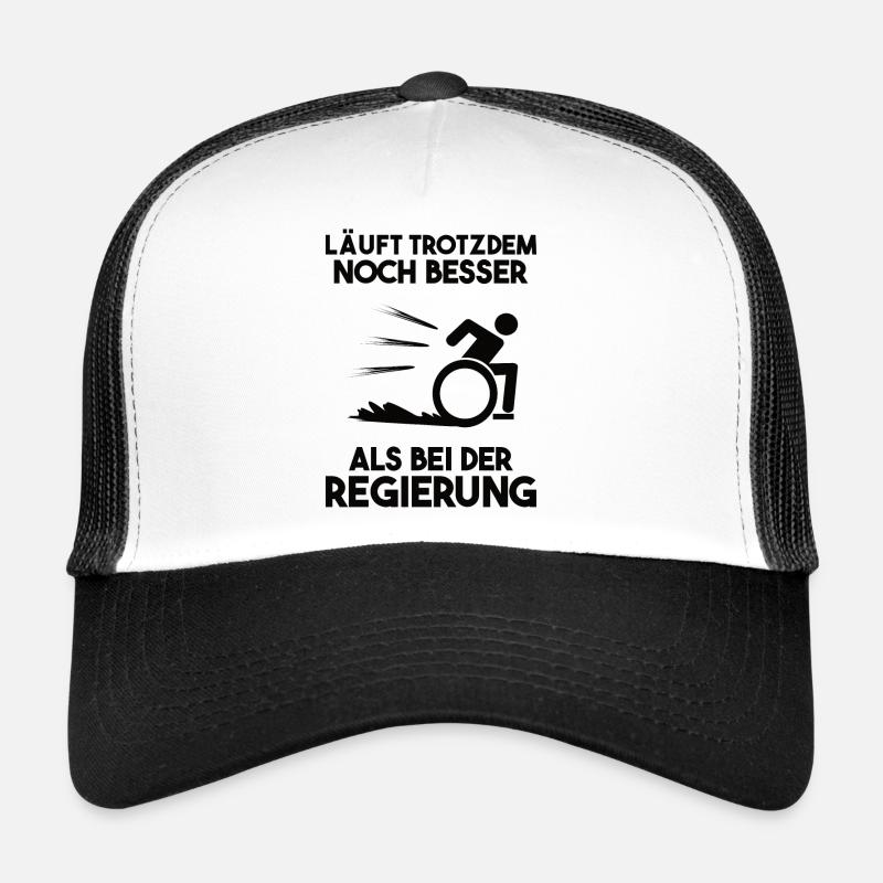 Regierung Rollstuhlfahrer Spruch Geschenk Trucker Cap