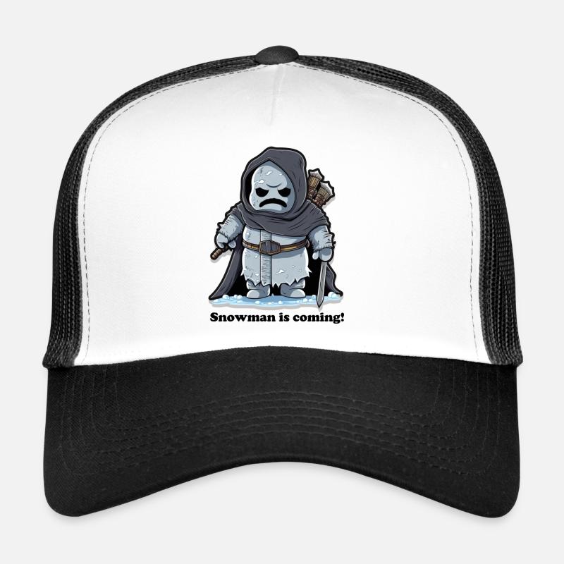 Snowman is coming - Trucker Cap - Weiß/Schwarz