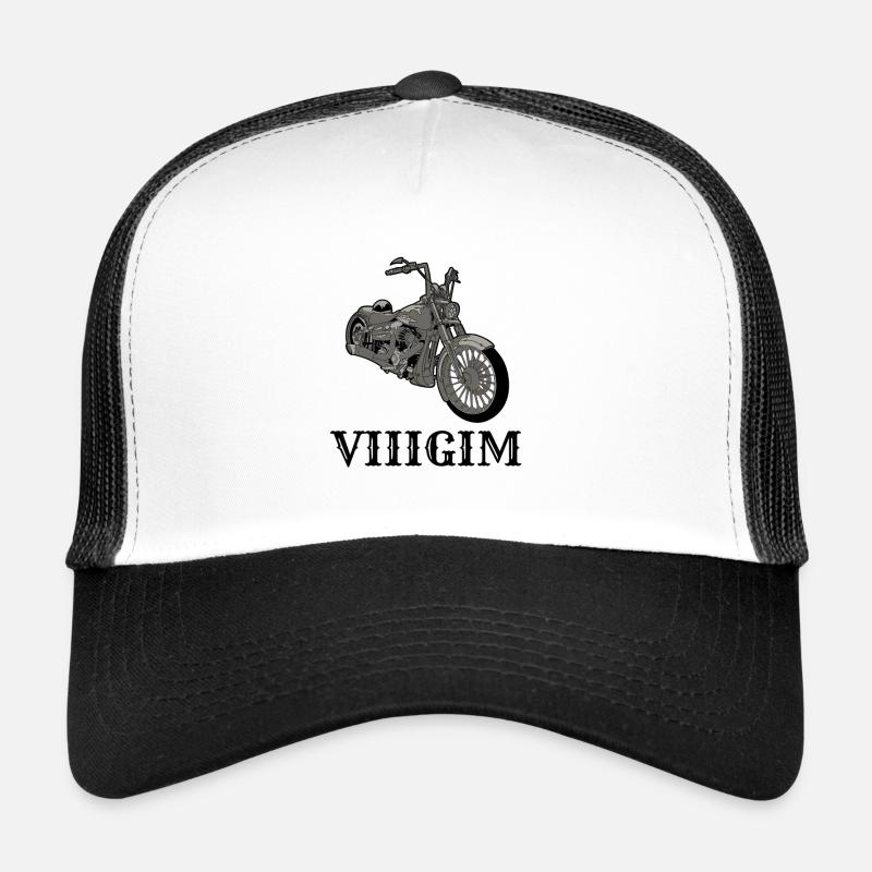 custom - Casquette trucker  - blanc/noir