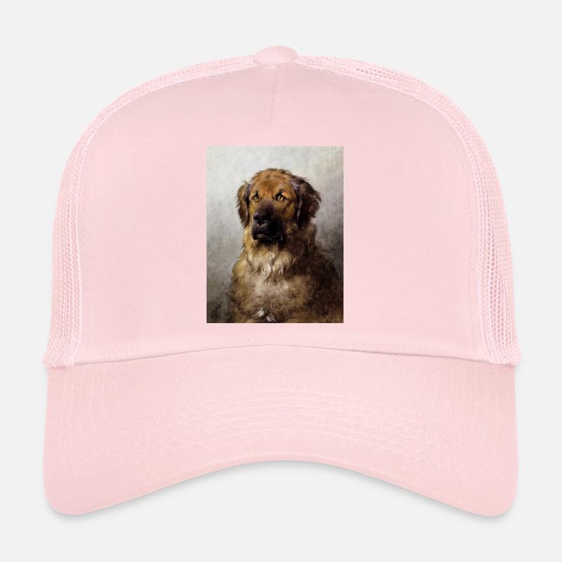 Réalisme Chiens Portrait Leonberger Casquette trucker 