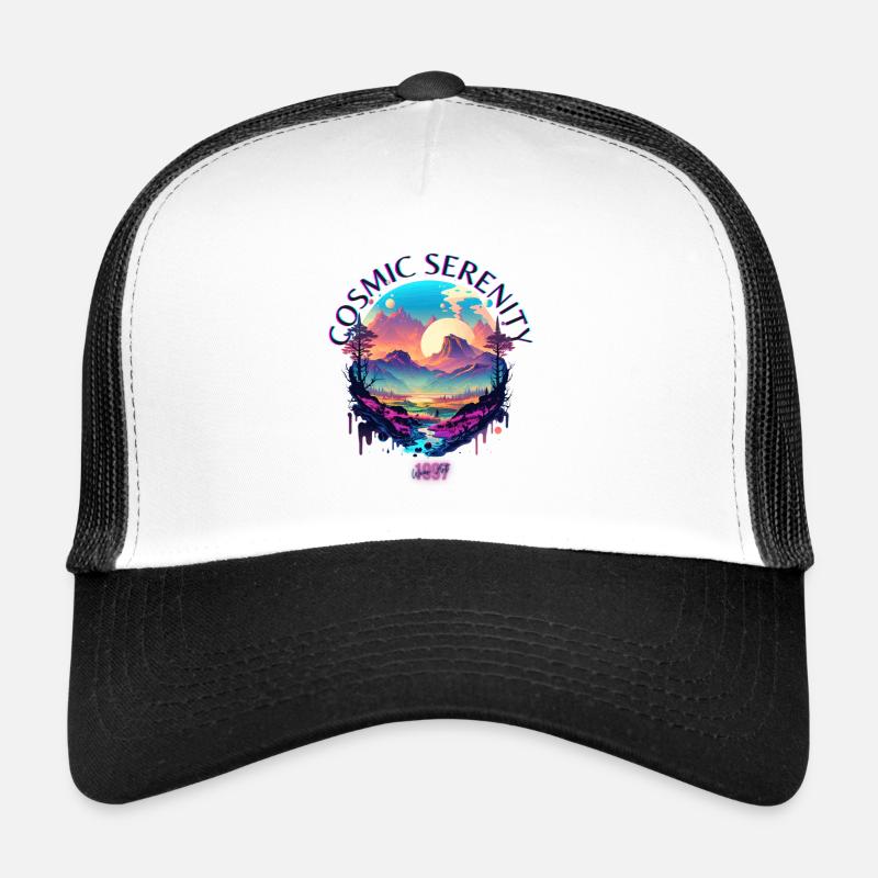 Cosmic Serenity - Trucker Cap - white/black