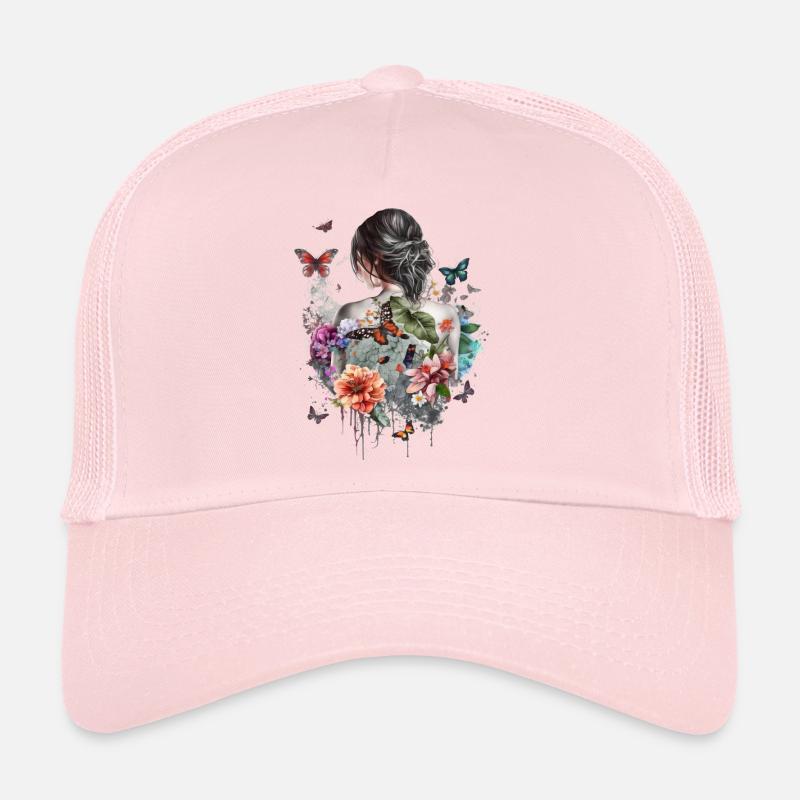 Fille aux papillons Casquette trucker 