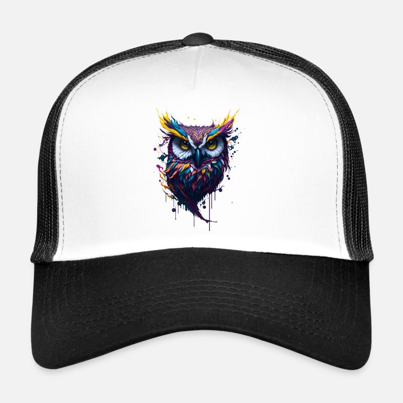 Splash Art Owl Trucker Cap