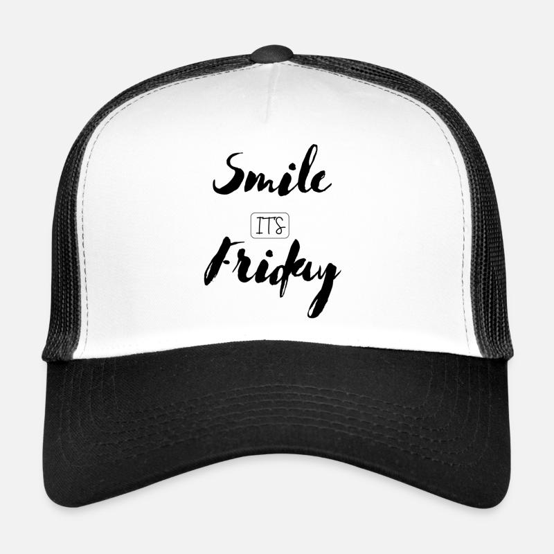Smile It's Friday - Trucker Cap - Weiß/Schwarz
