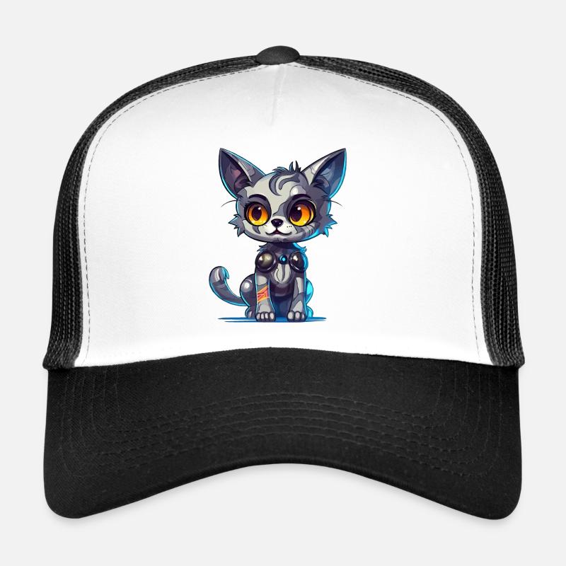 Cyborg kitten - Trucker Cap - white/black