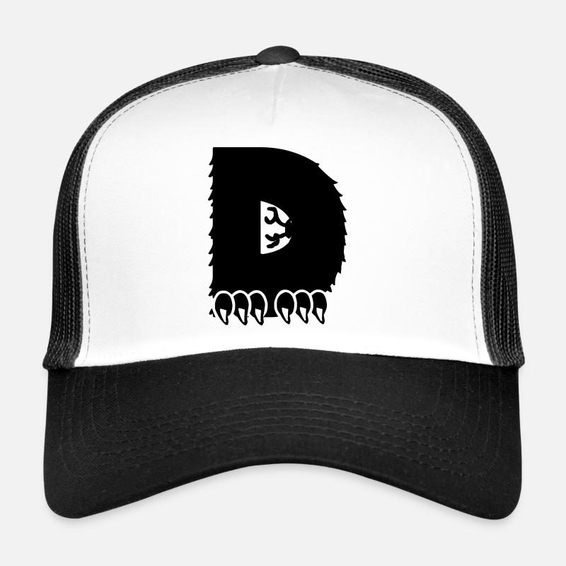 Lettre monstre D Casquette trucker 