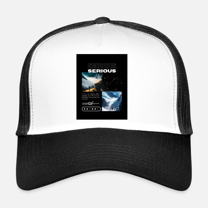 serious - Trucker Cap - white/black