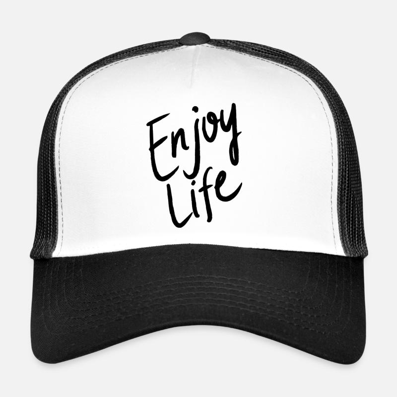 enjoy - Trucker Cap - Weiß/Schwarz