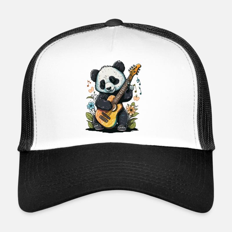 Rockin Panda - Trucker Cap - Weiß/Schwarz