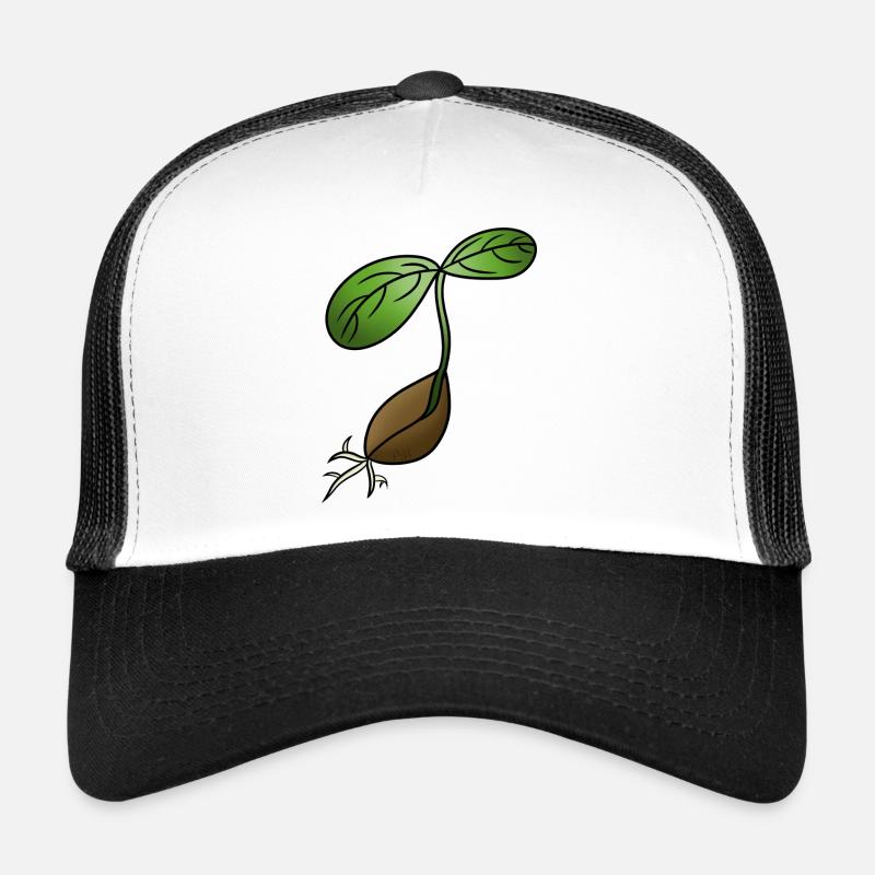 Germination! By Pousse2Bamboo ! - Trucker Cap - white/black