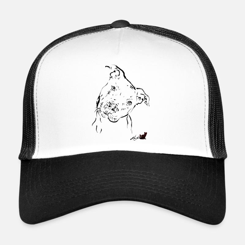 black pit bull Trucker Cap