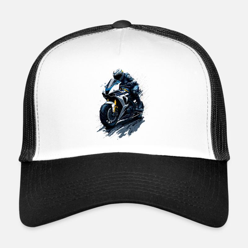 Illustration de moto sportive Casquette trucker 