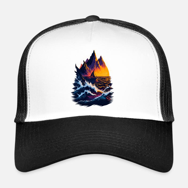 Fantastische Landschaftsillustration Trucker Cap