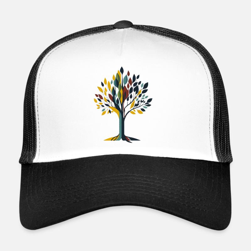 Baum - Trucker Cap - Weiß/Schwarz