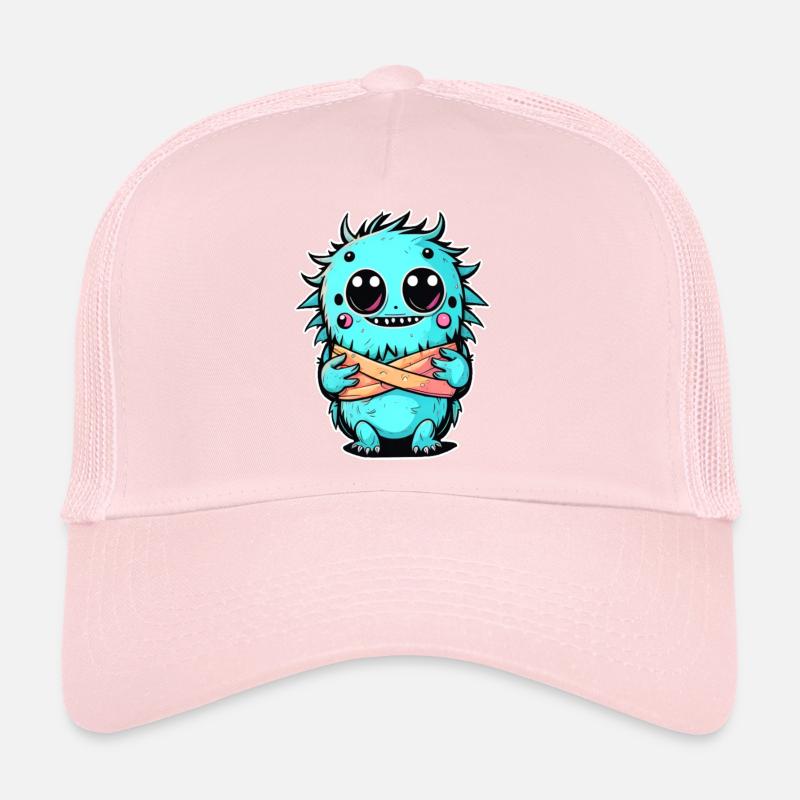 Cute Blue Horror Zombie Comic Monster Trucker Cap