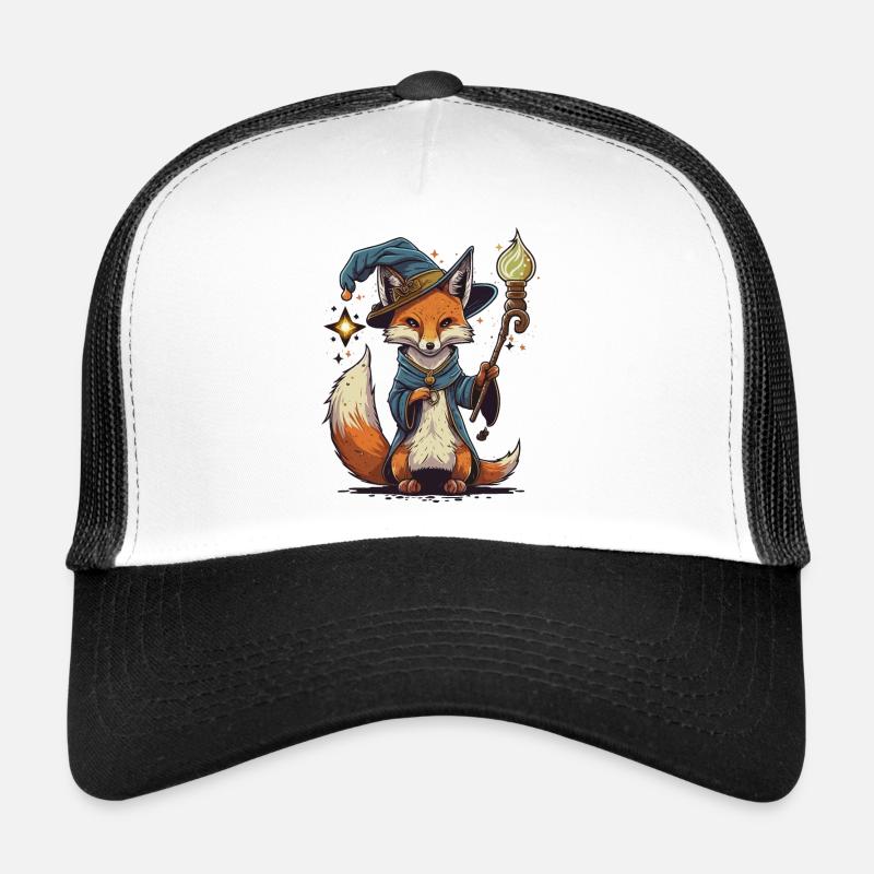 Magischer Fuchs - Trucker Cap - Weiß/Schwarz