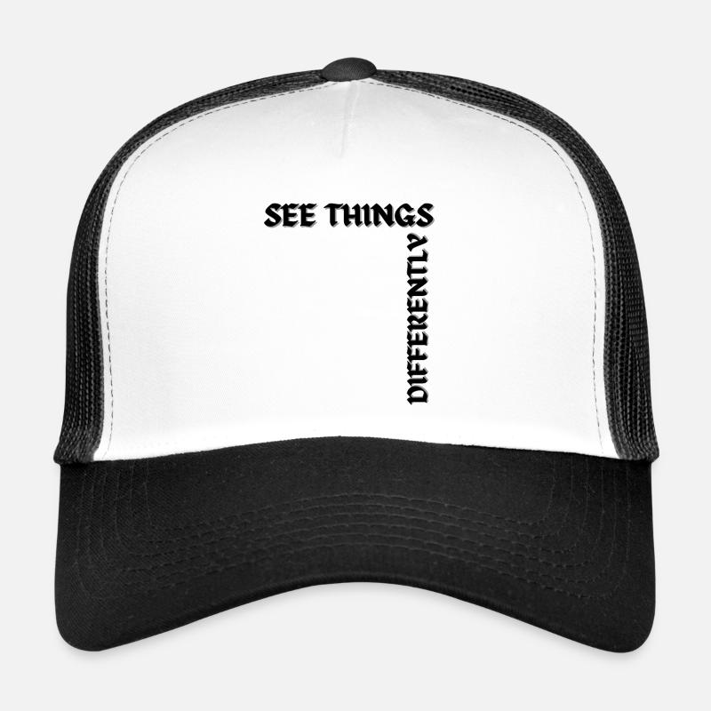 Voir les choses différemment - Casquette trucker  - blanc/noir