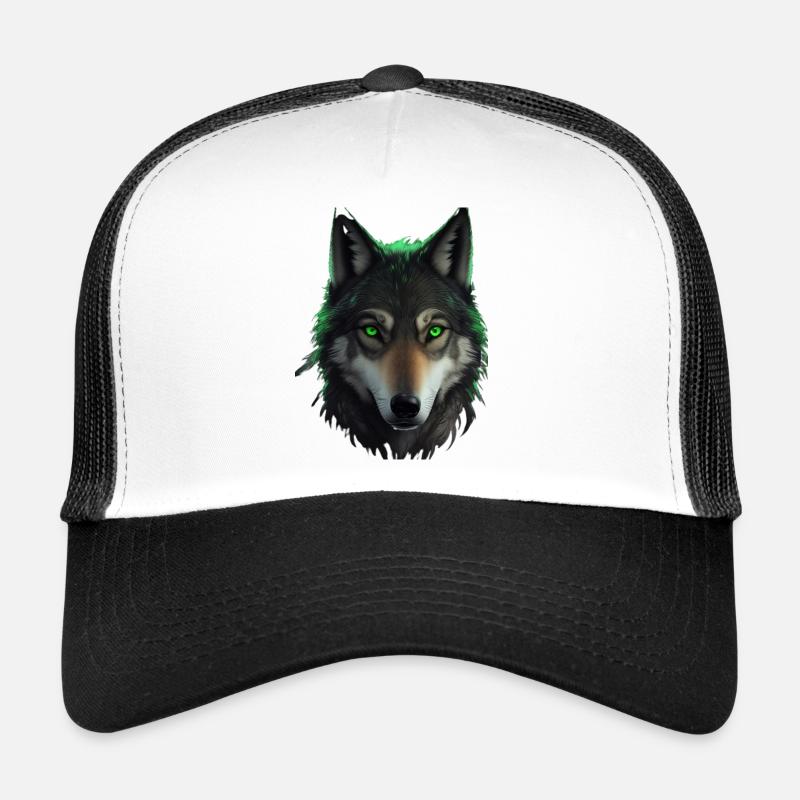 Green Wolf Trucker Cap