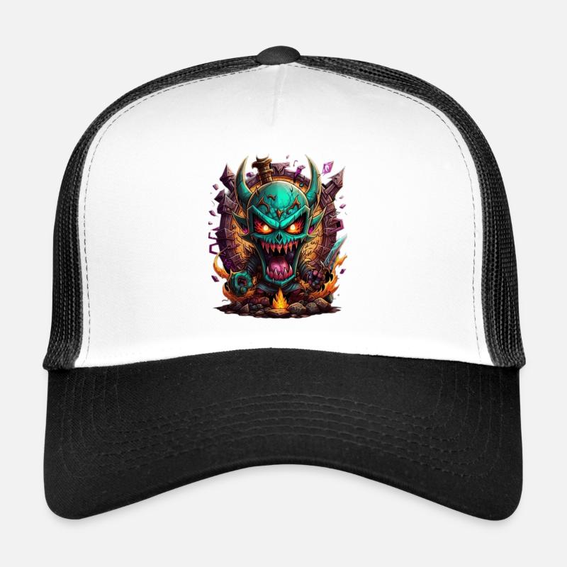 Graffiti Monster - Trucker Cap - white/black