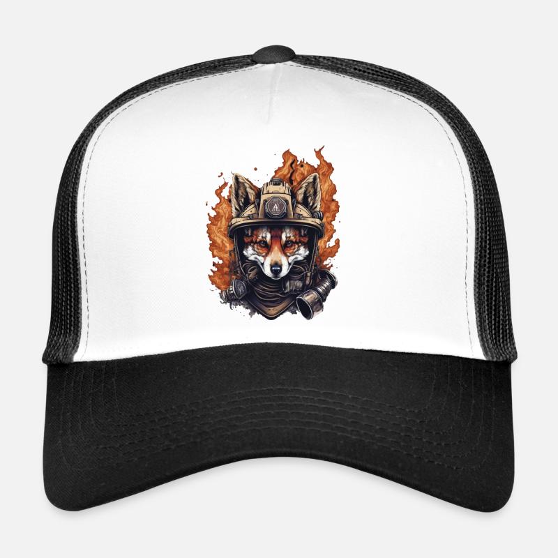 Feuerwehr Fuchs - Trucker Cap - Weiß/Schwarz