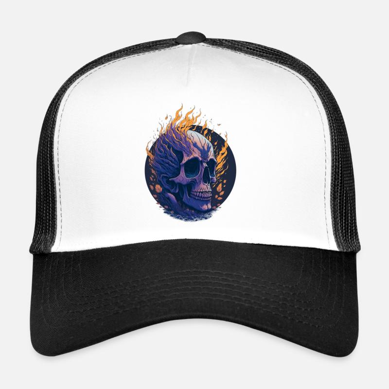 Fire skull Trucker Cap