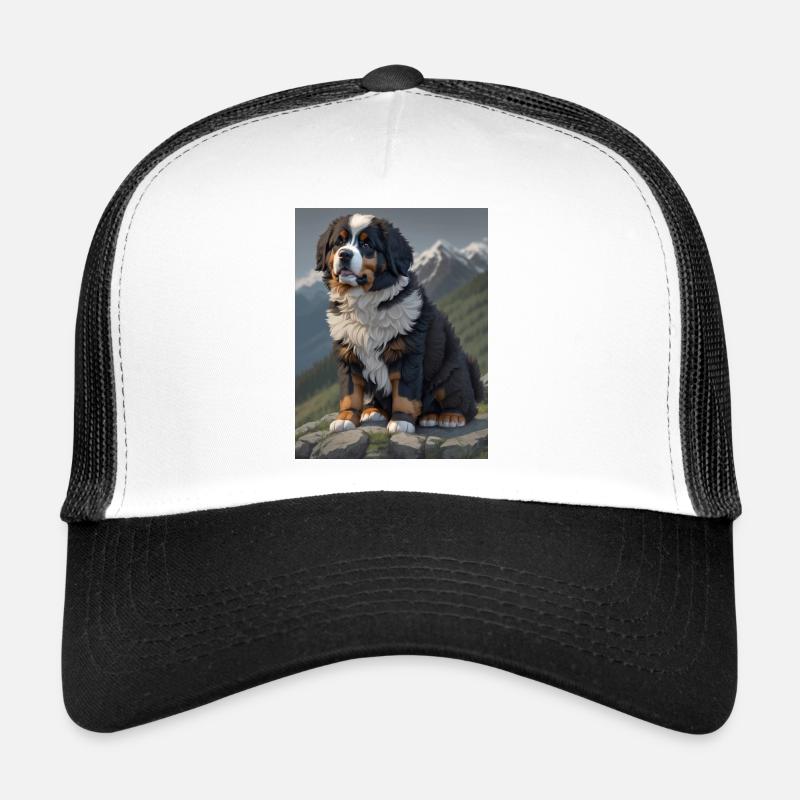 Bernese Mountain Dog - Trucker Cap - white/black