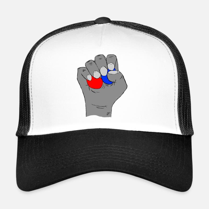 Rote und blaue Hoden. Trucker Cap