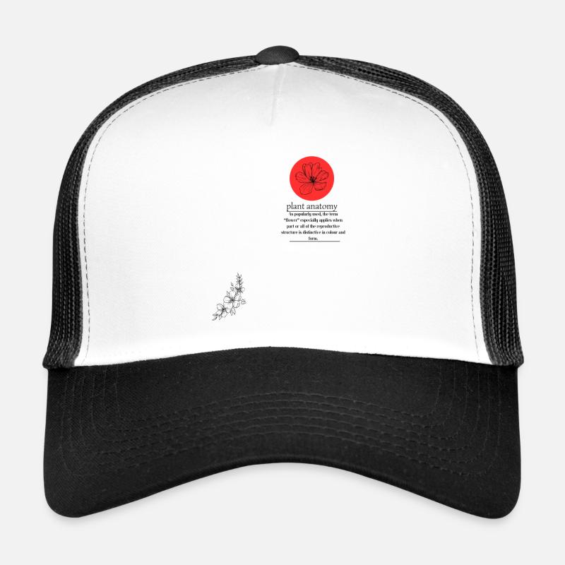 Beautiful Flower Design - Trucker Cap - Weiß/Schwarz