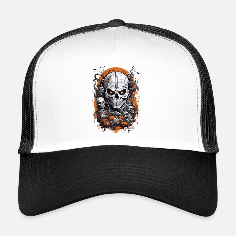 Halloween - Trucker Cap - Weiß/Schwarz