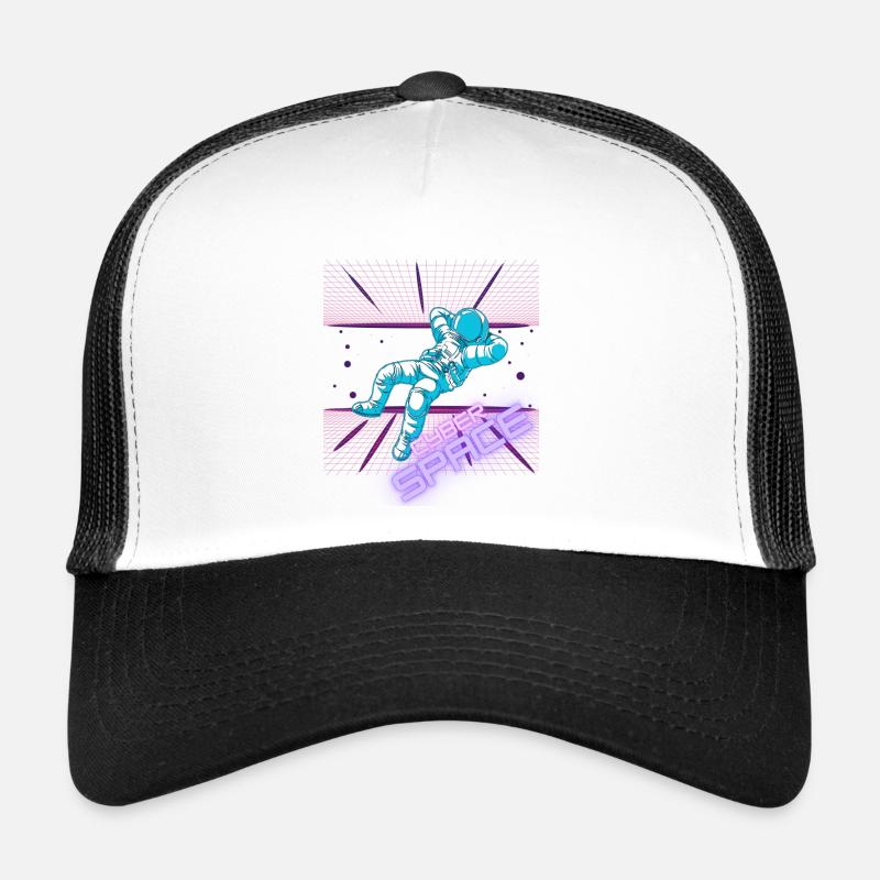 Cyber Space - Trucker Cap - Weiß/Schwarz