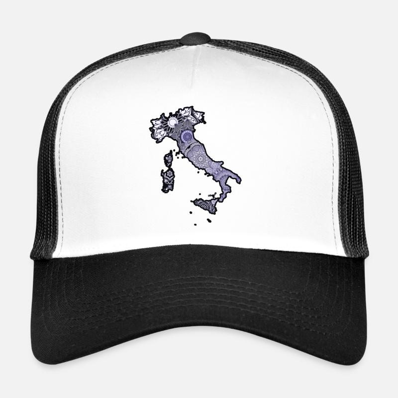 Améthyste - Casquette trucker  - blanc/noir
